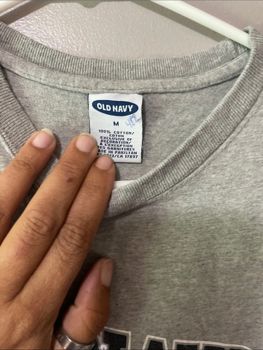 Old Navy Gray Sleeveless Tank with Black Logo